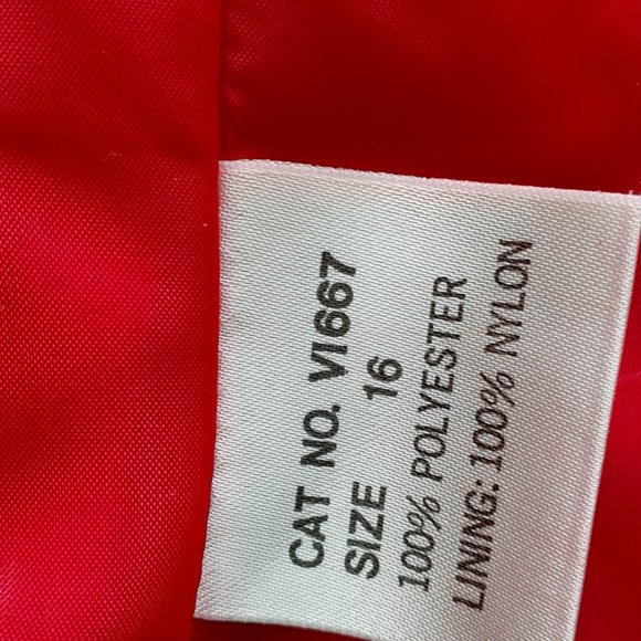 Vintage  Red Skirt suit  imagination 2 piece size 16 - Picture 6 of 7